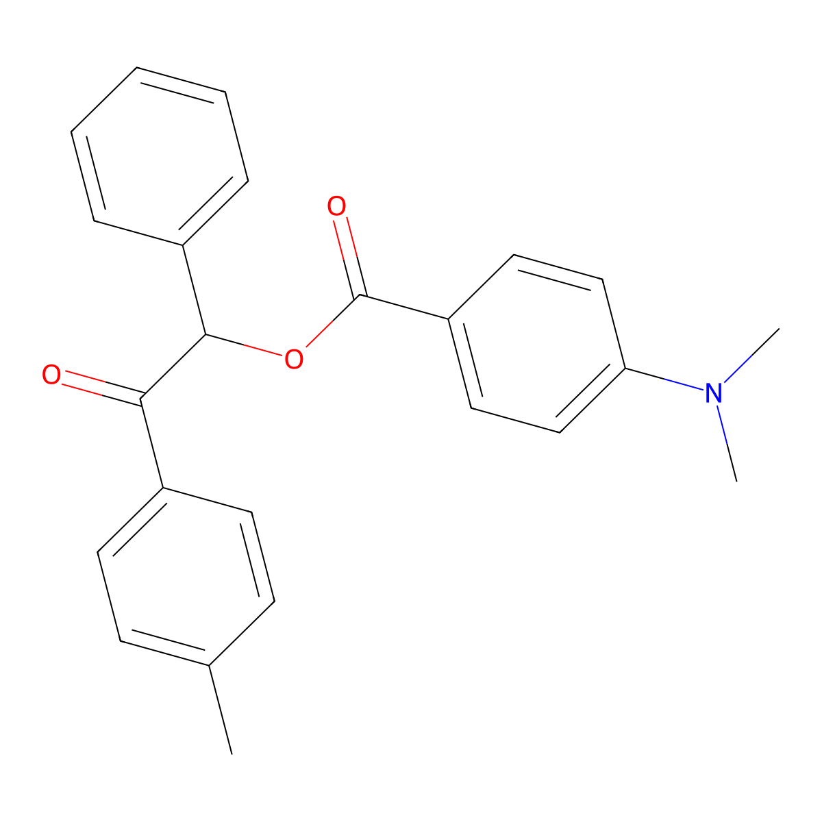 2-(4-Methylphenyl)-2-oxo-1-phenylethyl 4-(dimethylamino)benzoate molecular structure, CAS 524043-93-4