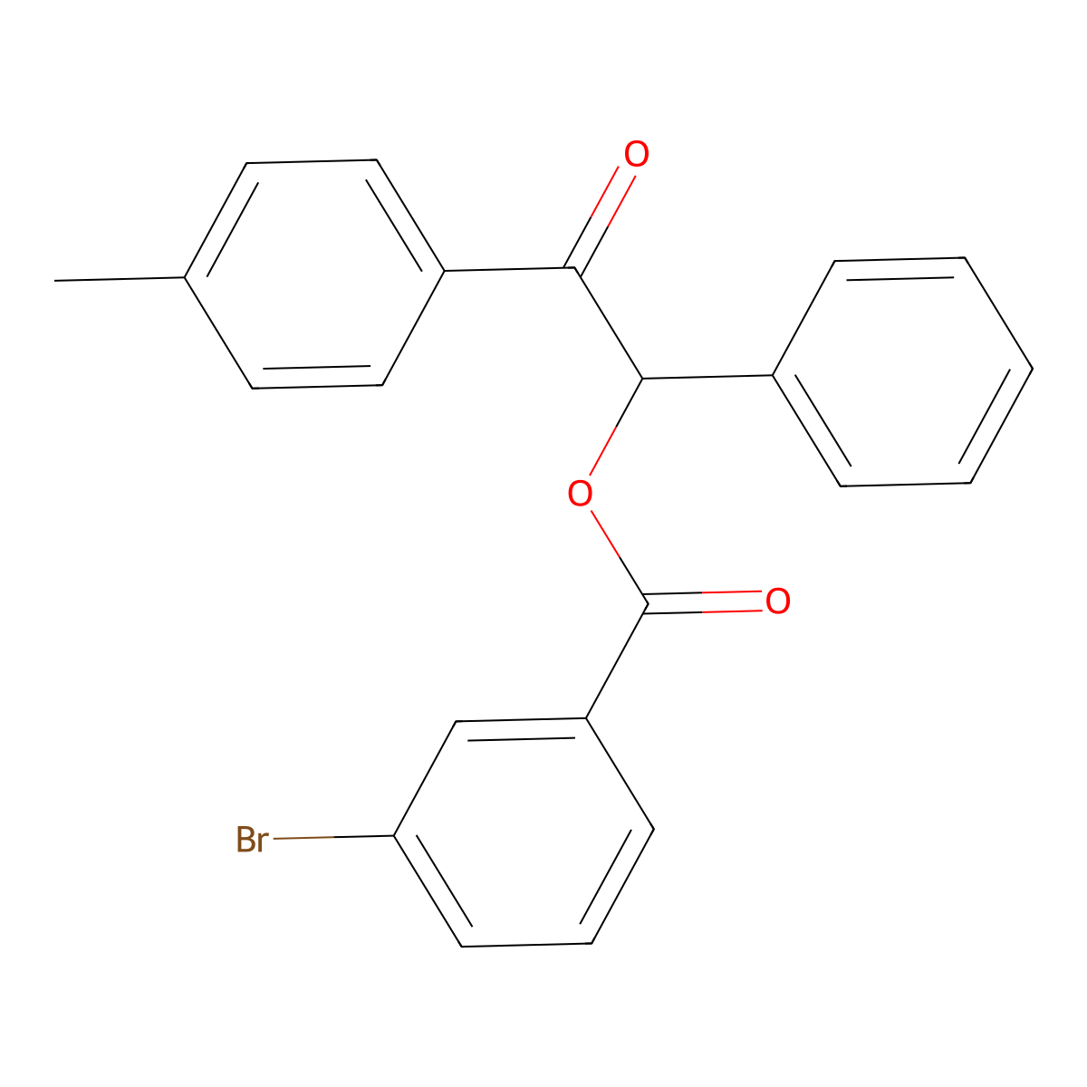 2-(4-Methylphenyl)-2-oxo-1-phenylethyl 3-bromobenzoate molecular structure, CAS 524043-94-5