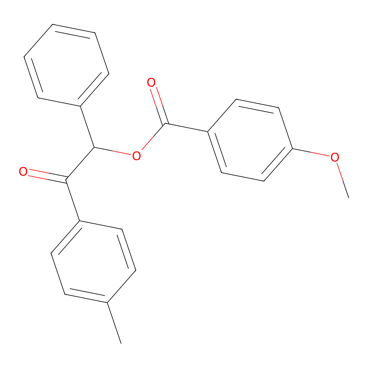 2-(4-Methylphenyl)-2-oxo-1-phenylethyl 4-methoxybenzoate molecular structure, CAS 524044-06-2