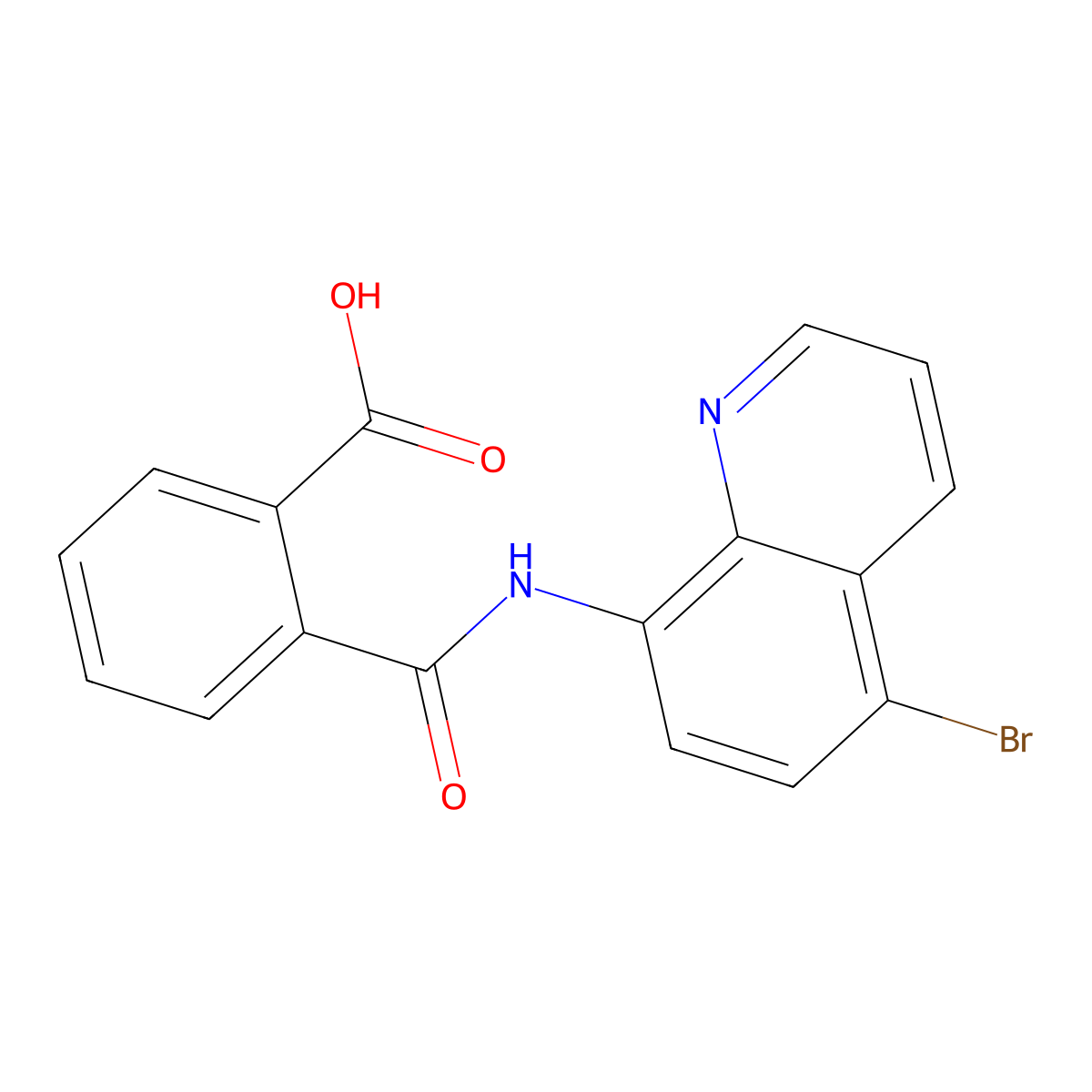 2-[(5-Bromoquinolin-8-yl)carbamoyl]benzoic acid molecular structure, CAS 524044-08-4