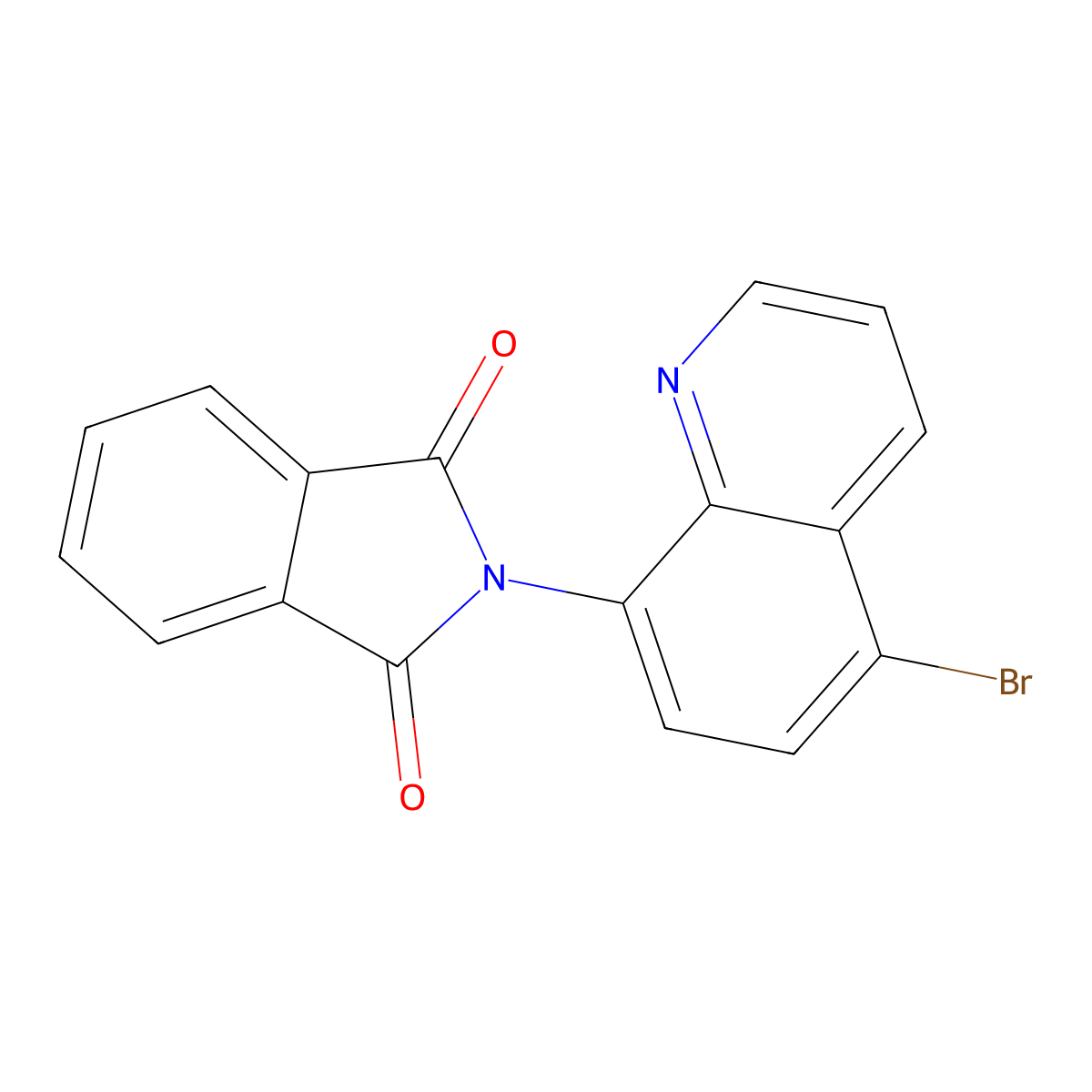 2-(5-Bromoquinolin-8-yl)isoindole-1,3-dione molecular structure, CAS 524044-10-8