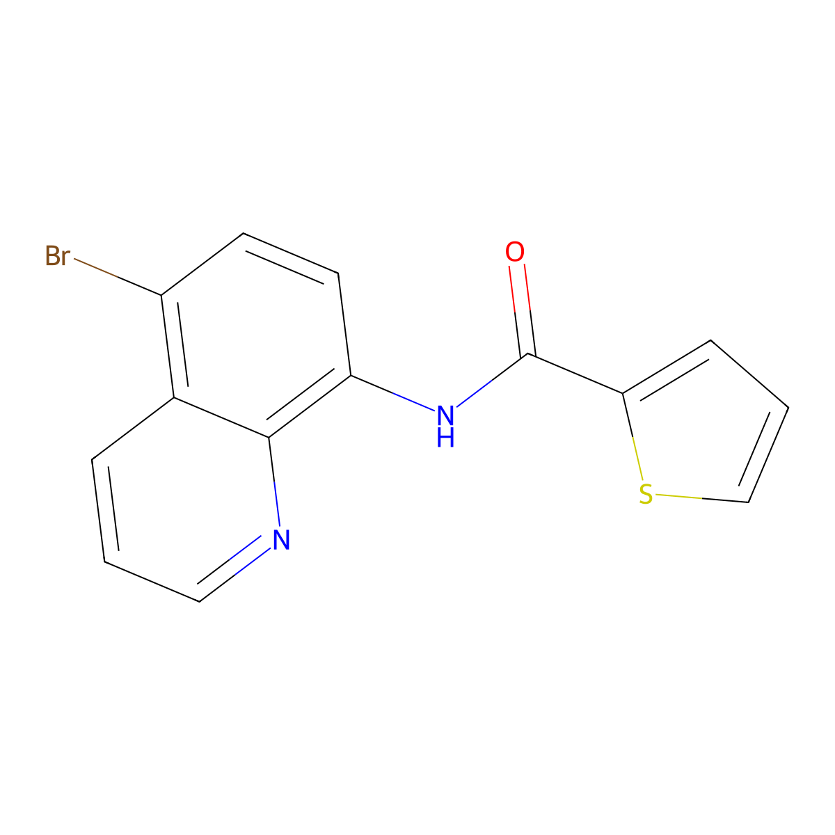 N-(5-bromoquinolin-8-yl)thiophene-2-carboxamide molecular structure, CAS 524044-17-5