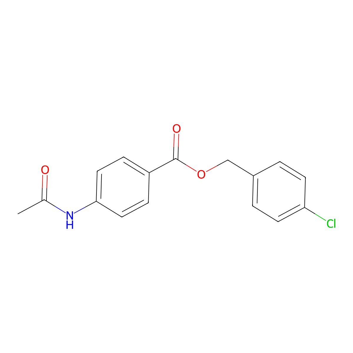 4-Chlorobenzyl 4-(acetylamino)benzoate molecular structure, CAS 524044-33-5