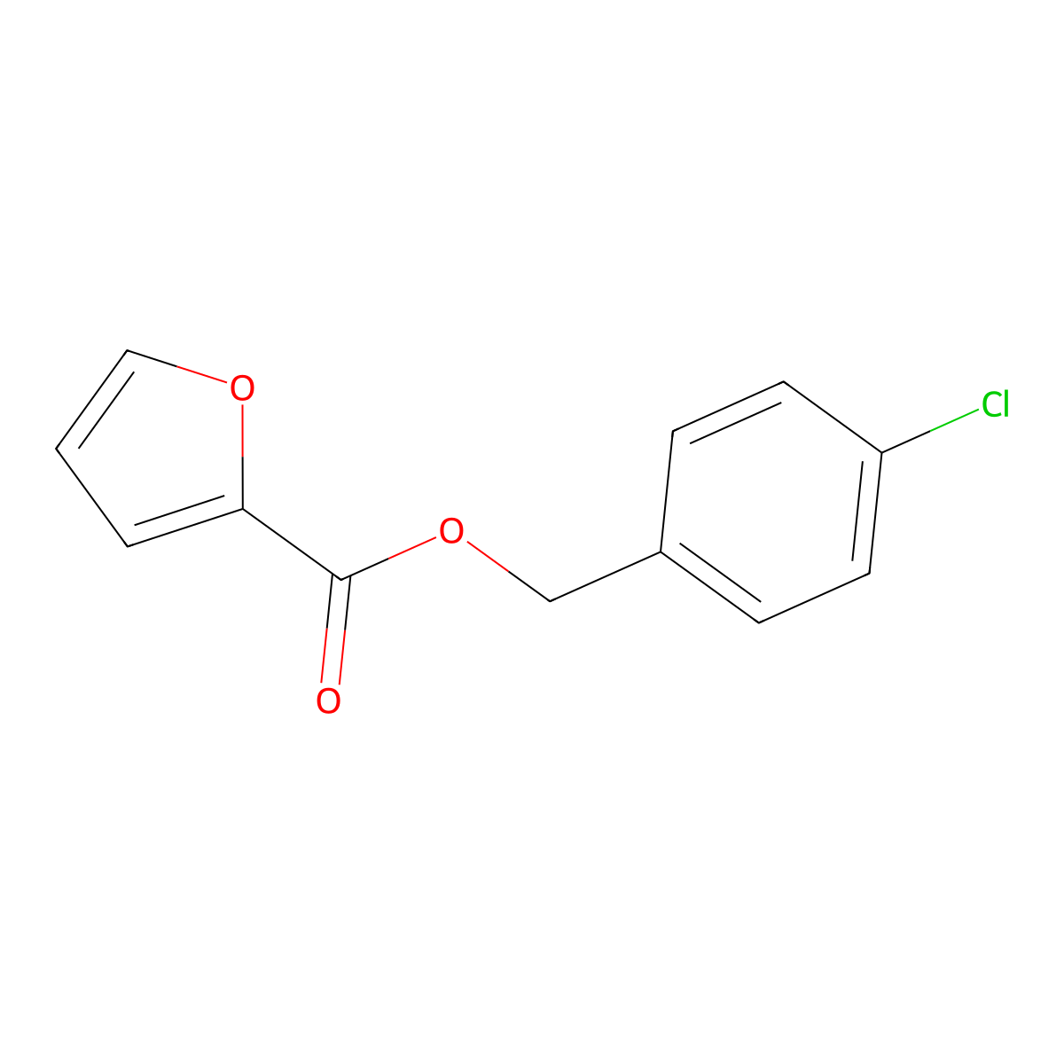 4-Chlorobenzyl 2-furoate molecular structure, CAS 524044-36-8