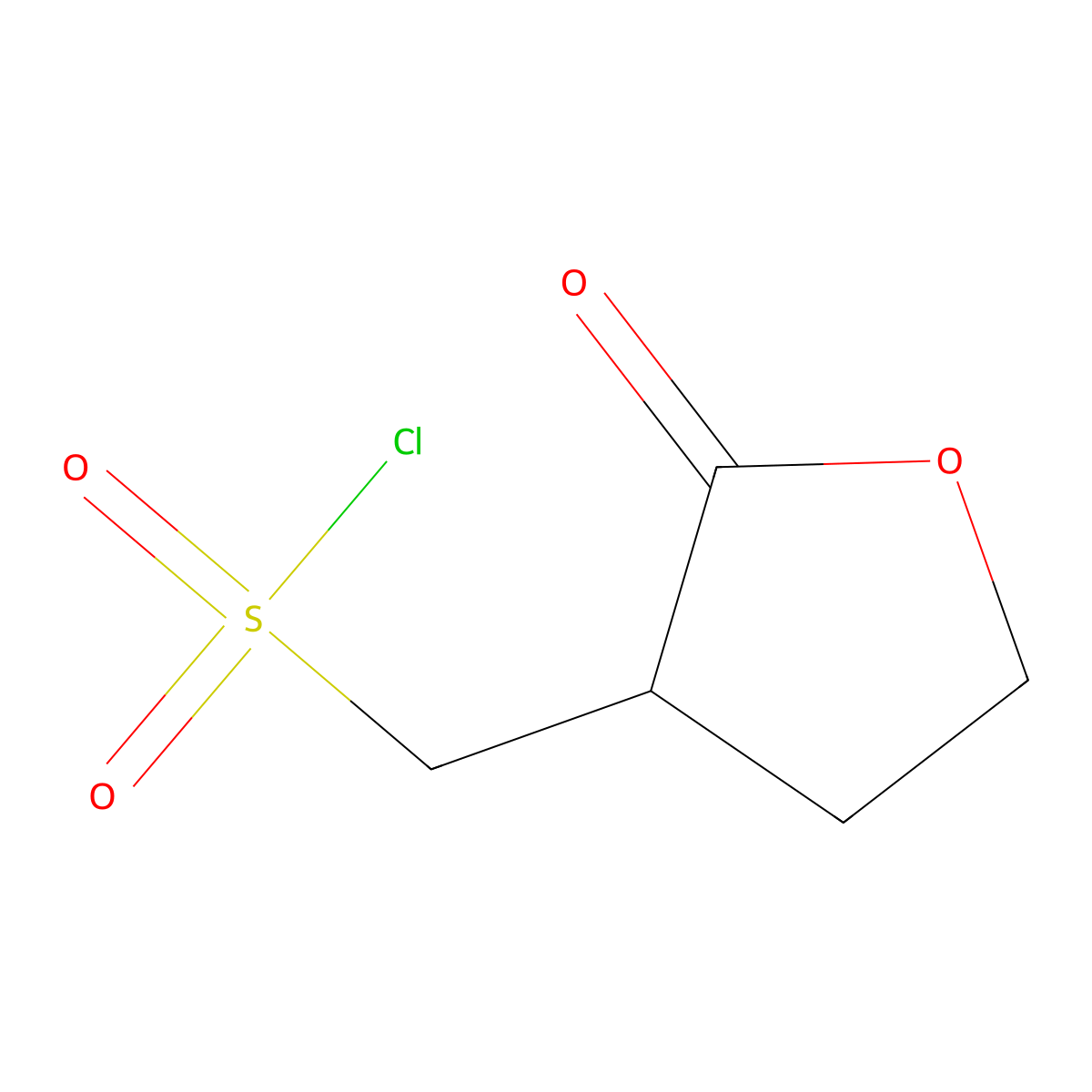 (2-Oxooxolan-3-yl)methanesulfonyl chloride molecular structure, CAS 524044-96-0