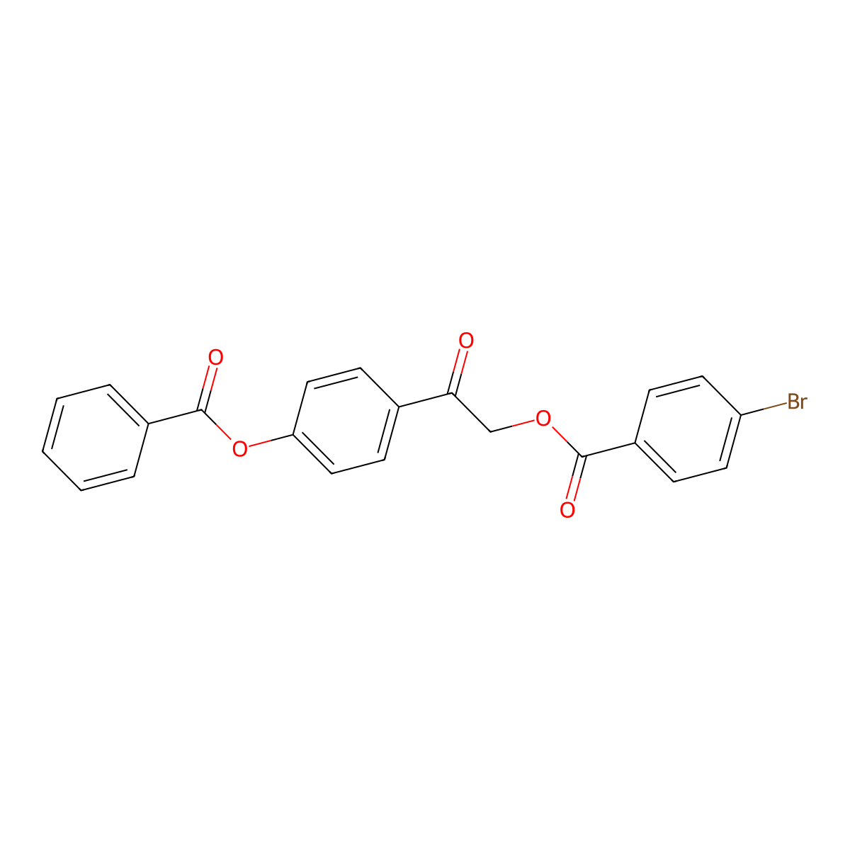 2-[4-(Benzoyloxy)phenyl]-2-oxoethyl 4-bromobenzoate molecular structure, CAS 524044-99-3