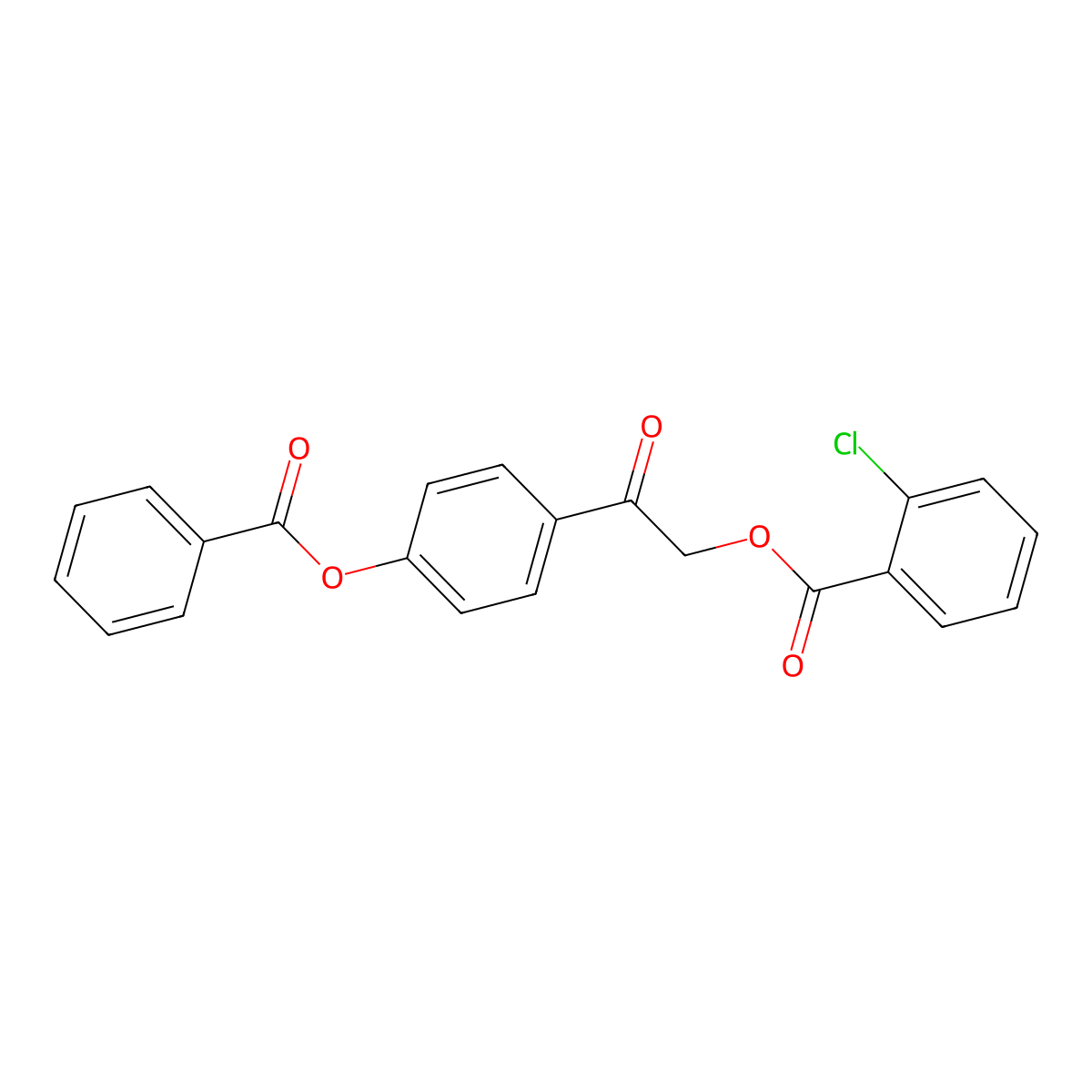 2-[4-(Benzoyloxy)phenyl]-2-oxoethyl 2-chlorobenzoate molecular structure, CAS 524045-01-0