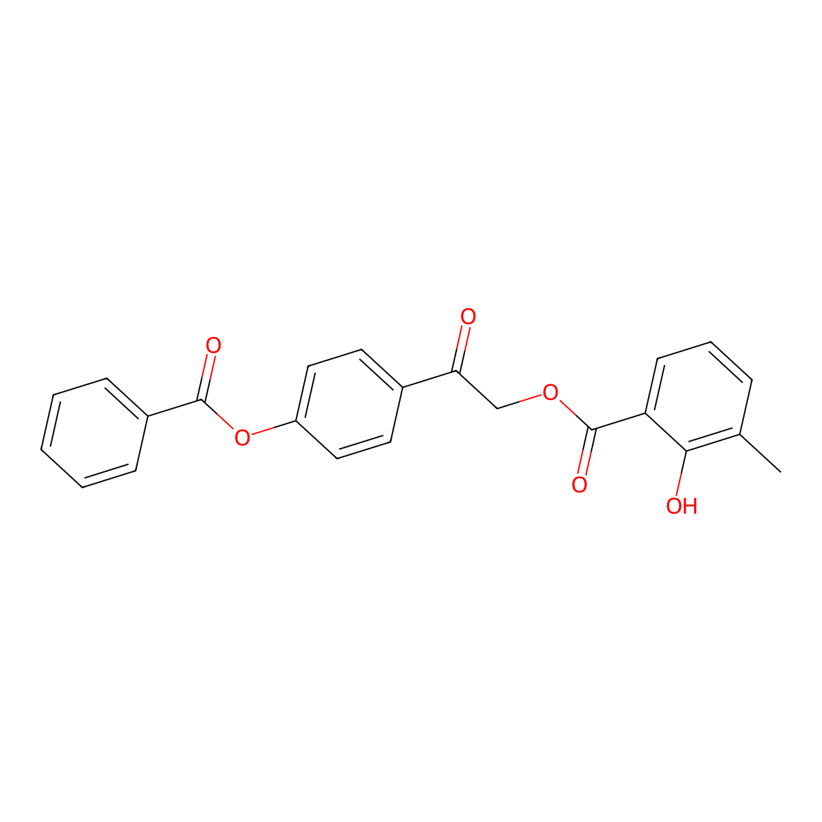 2-[4-(Benzoyloxy)phenyl]-2-oxoethyl 2-hydroxy-3-methylbenzoate molecular structure, CAS 524045-09-8
