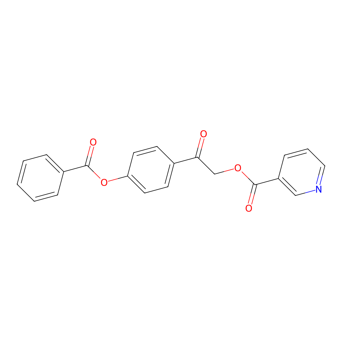 2-[4-(Benzoyloxy)phenyl]-2-oxoethyl nicotinate molecular structure, CAS 524045-19-0