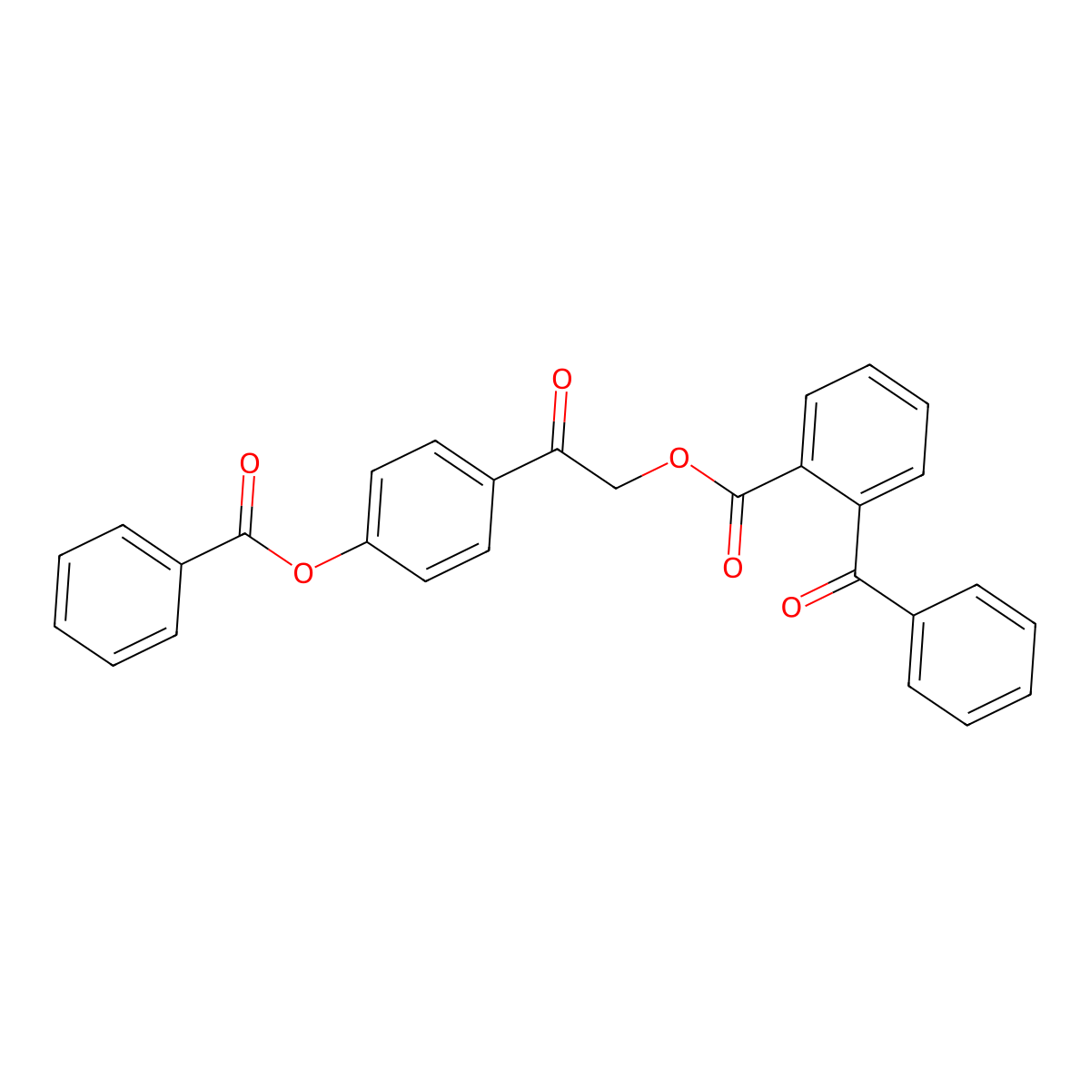 2-[4-(Benzoyloxy)phenyl]-2-oxoethyl 2-benzoylbenzoate molecular structure, CAS 524045-23-6