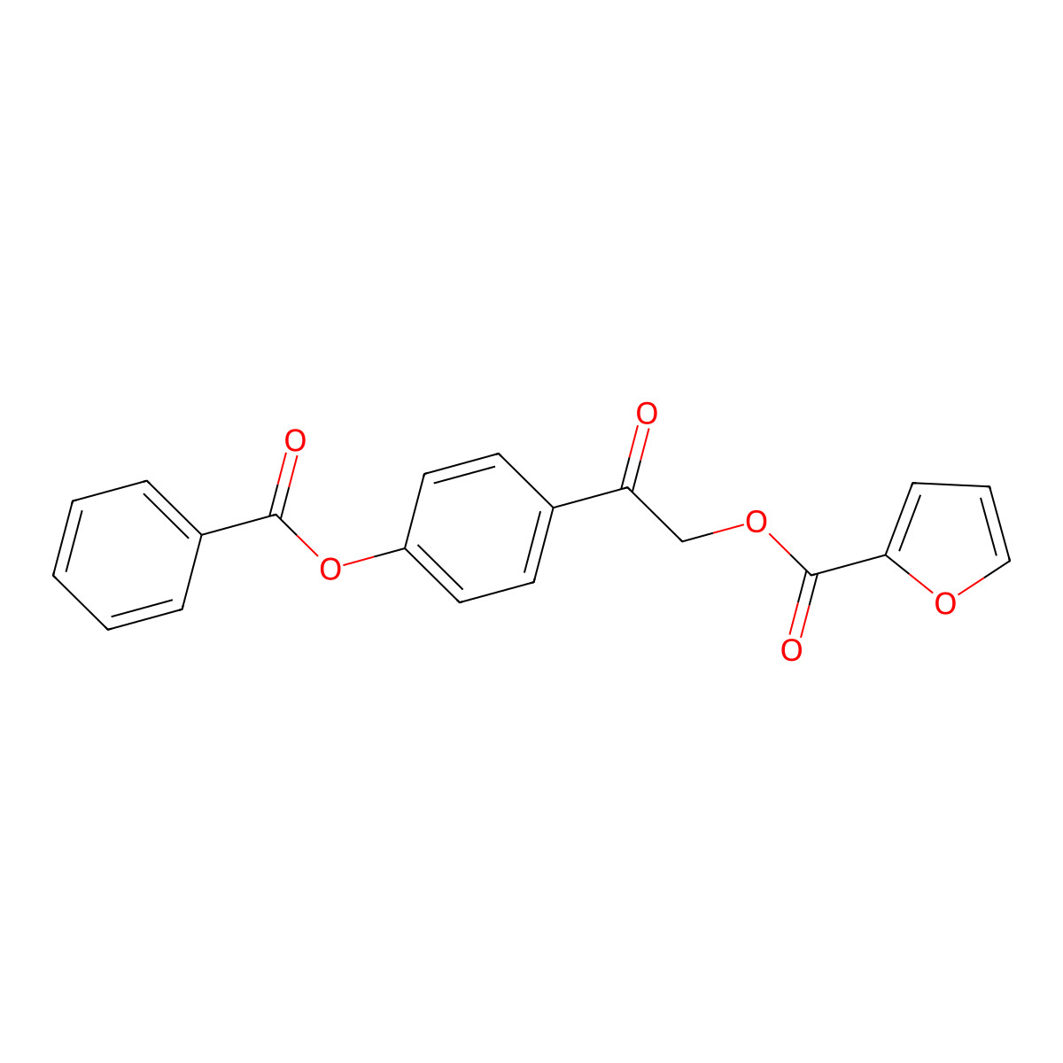 2-[4-(Benzoyloxy)phenyl]-2-oxoethyl 2-furoate molecular structure, CAS 524045-28-1