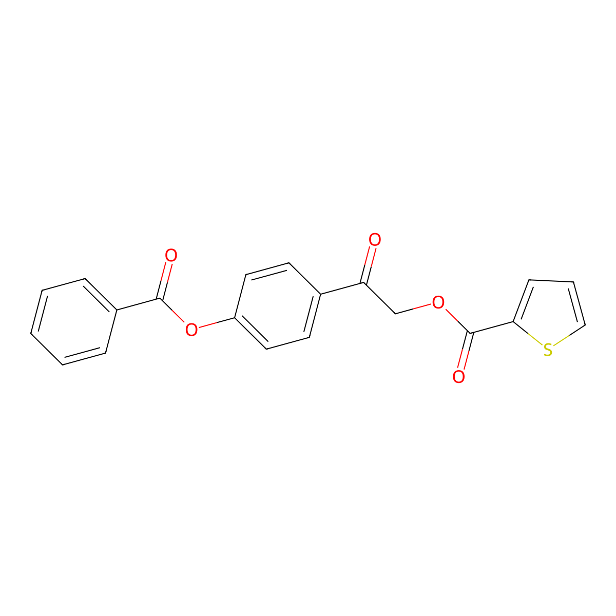 2-[4-(Benzoyloxy)phenyl]-2-oxoethyl 2-thiophenecarboxylate molecular structure, CAS 524045-30-5