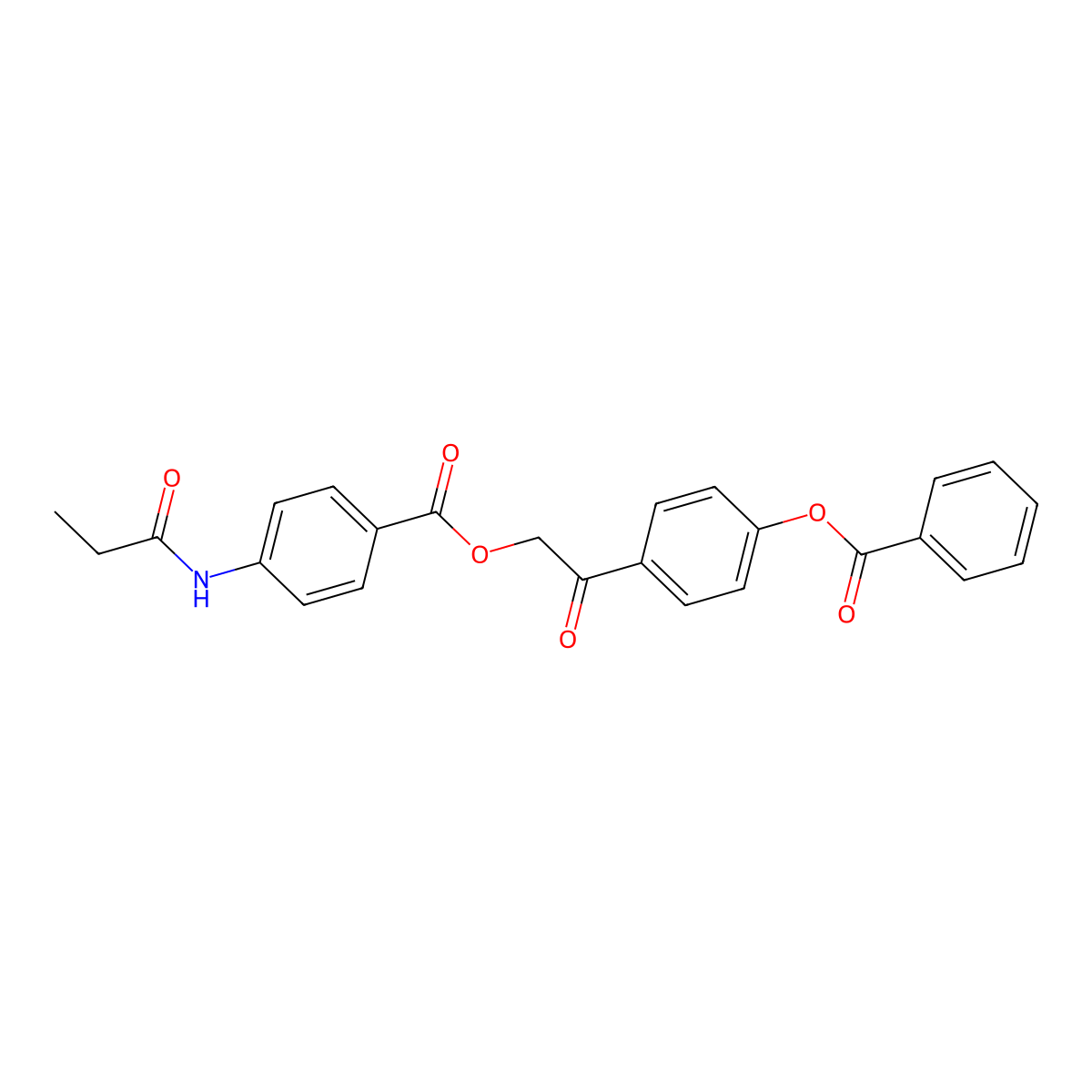 2-[4-(Benzoyloxy)phenyl]-2-oxoethyl 4-(propionylamino)benzoate molecular structure, CAS 524045-31-6