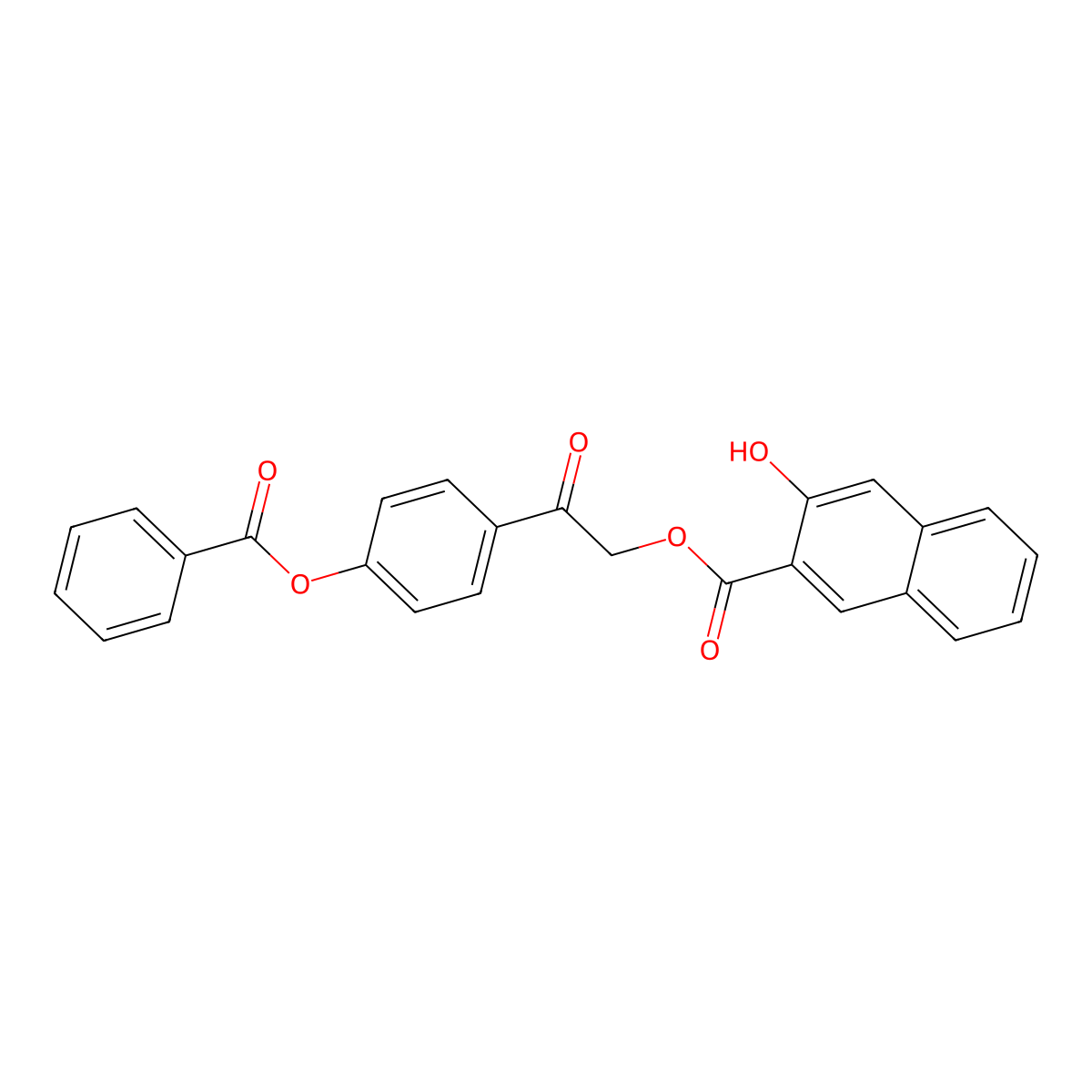2-[4-(Benzoyloxy)phenyl]-2-oxoethyl 3-hydroxy-2-naphthoate molecular structure, CAS 524045-36-1
