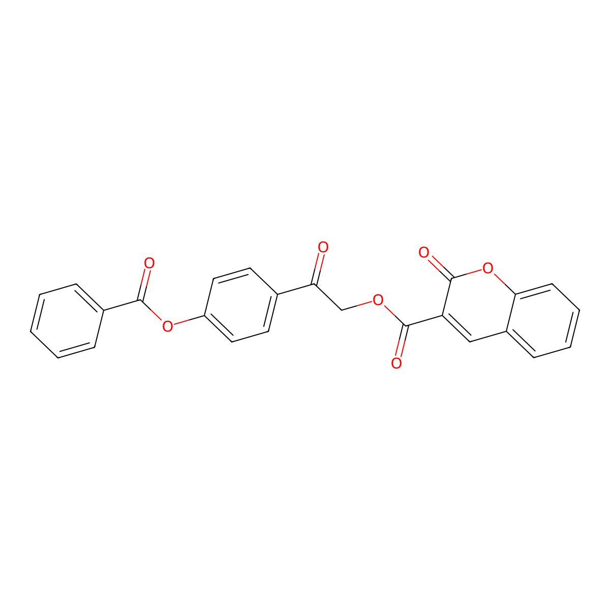 [2-(4-Benzoyloxyphenyl)-2-oxoethyl] 2-oxochromene-3-carboxylate molecular structure, CAS 524045-38-3