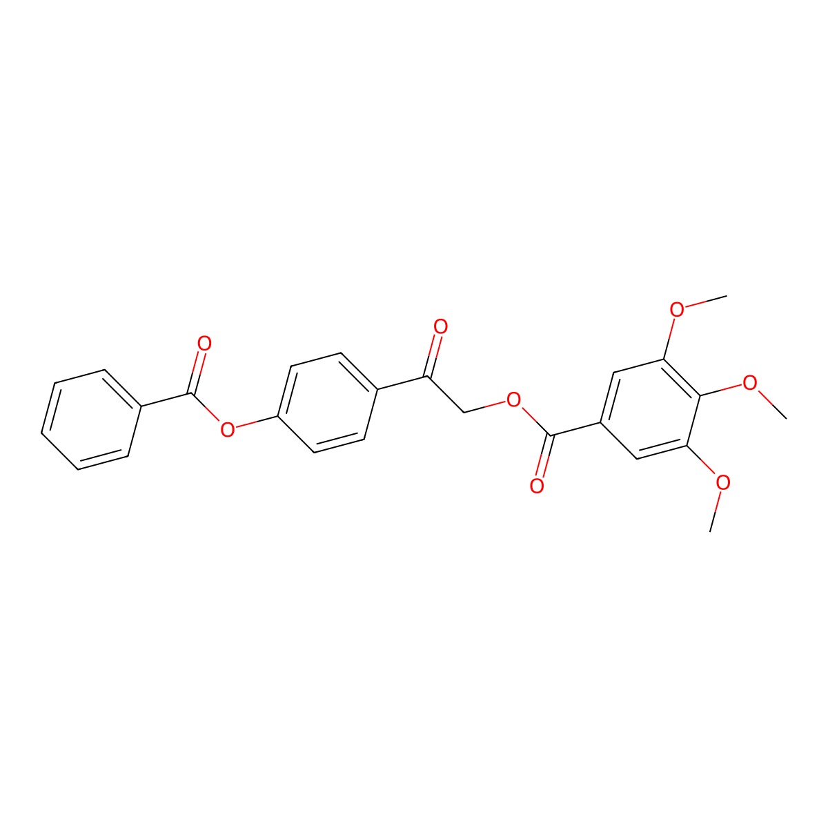 2-[4-(Benzoyloxy)phenyl]-2-oxoethyl 3,4,5-trimethoxybenzoate molecular structure, CAS 524045-42-9