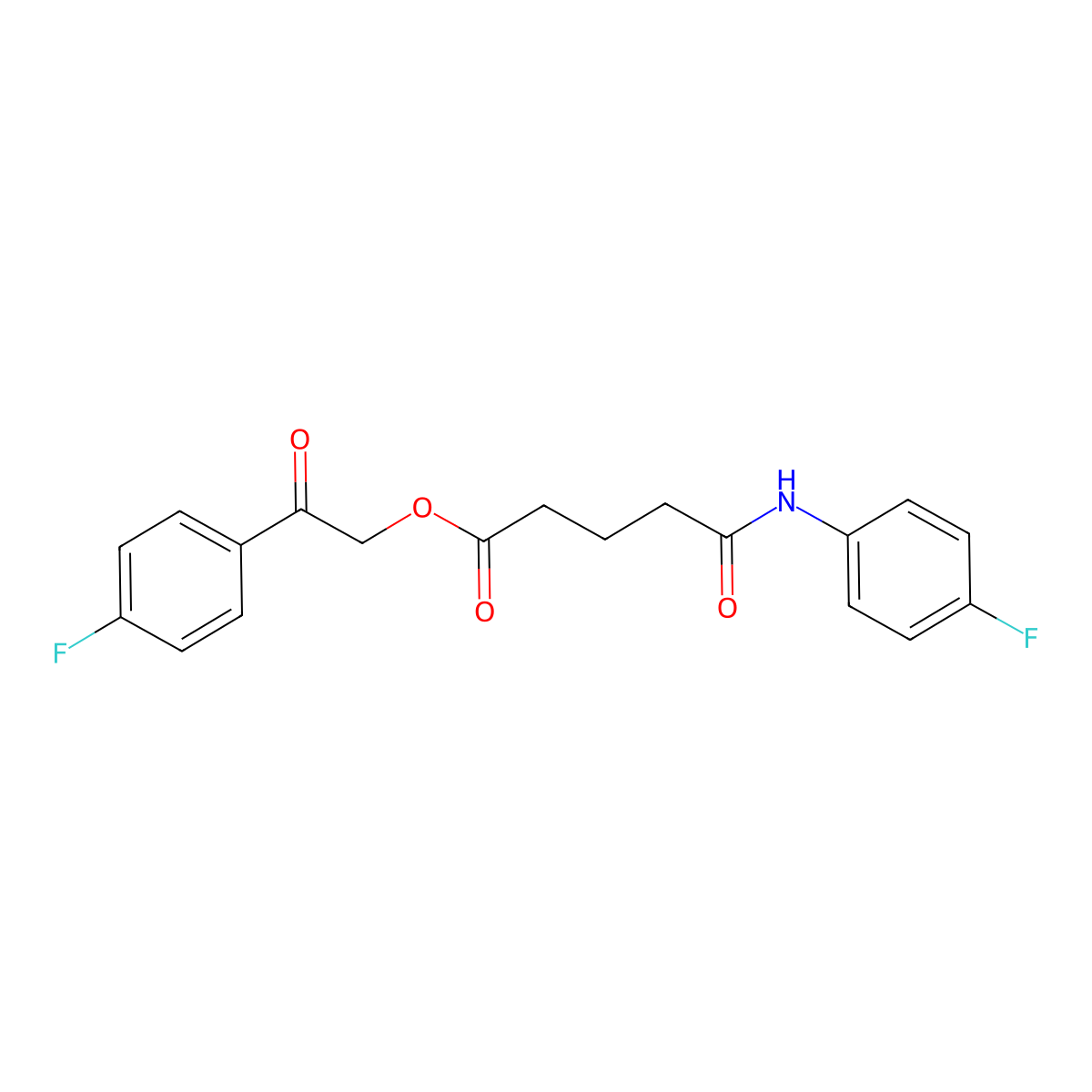 2-(4-Fluorophenyl)-2-oxoethyl 5-[(4-fluorophenyl)amino]-5-oxopentanoate molecular structure, CAS 524046-24-0
