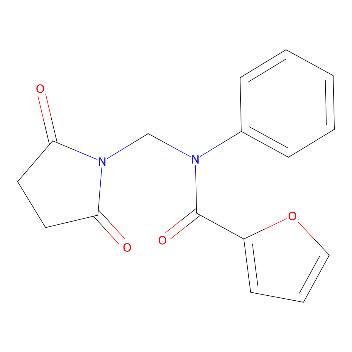 N-[(2,5-dioxopyrrolidin-1-yl)methyl]-N-phenylfuran-2-carboxamide molecular structure, CAS 524046-44-4