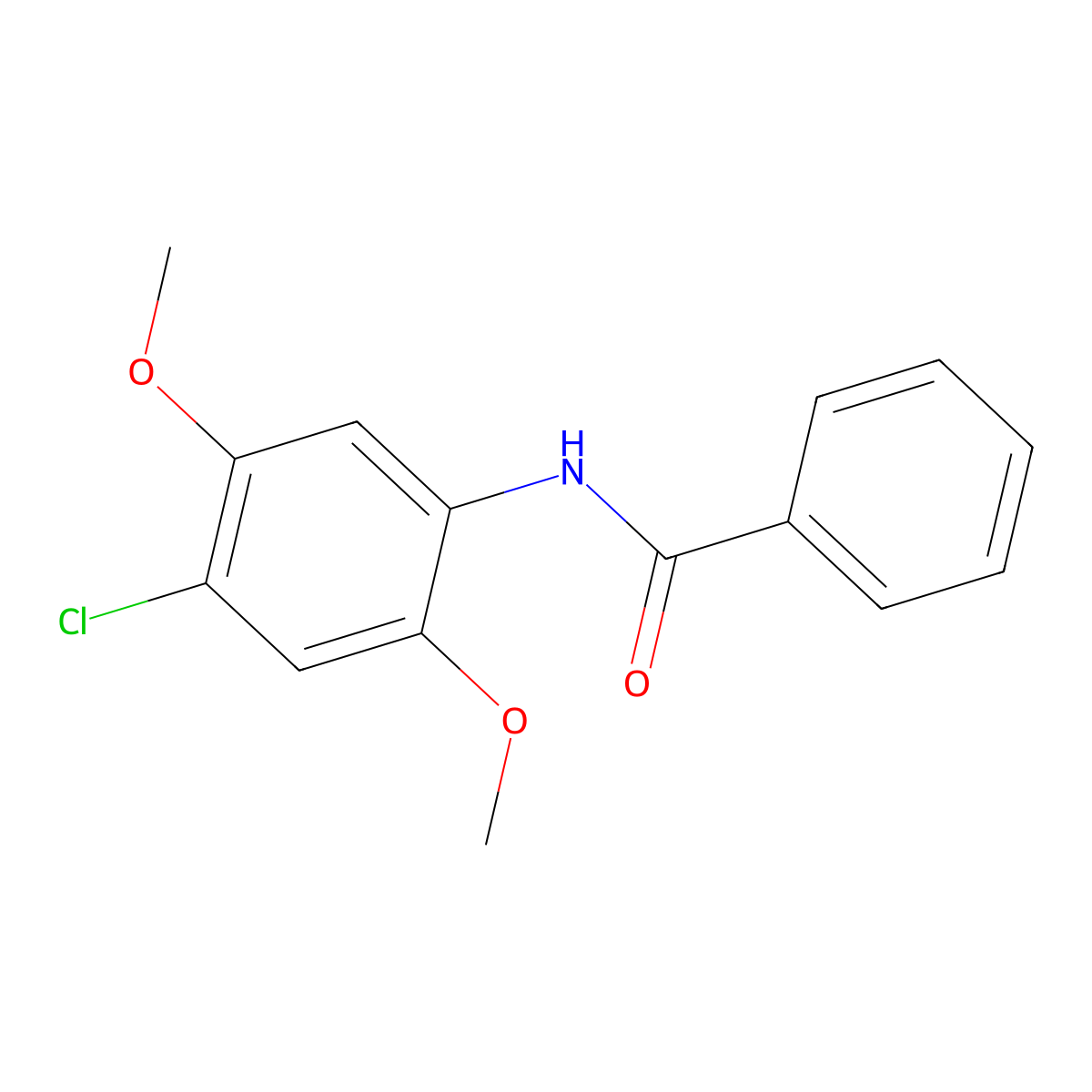 N-(4-chloro-2,5-dimethoxyphenyl)benzamide molecular structure, CAS 52405-67-1