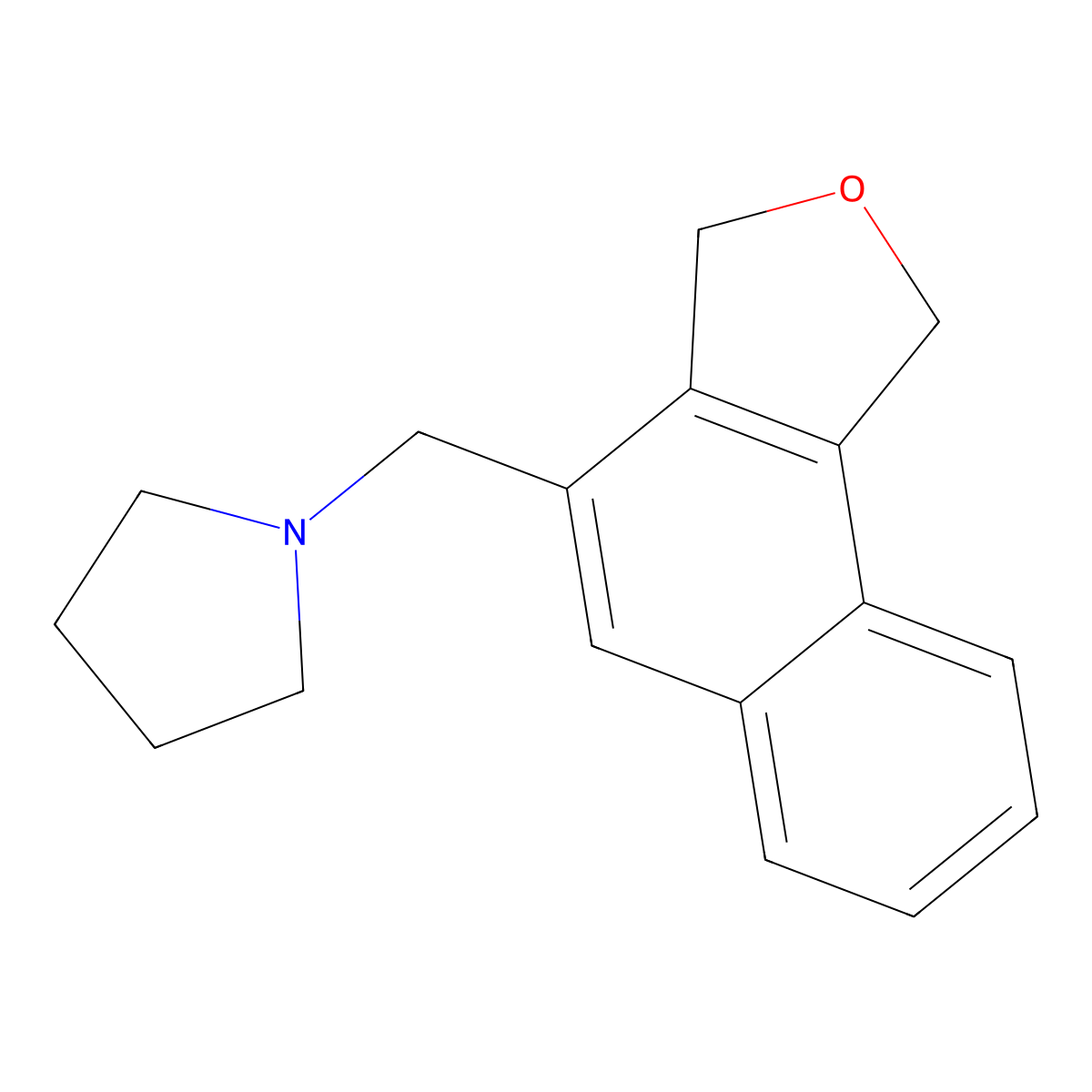 1-(1,3-Dihydrobenzo[e][2]benzofuran-4-ylmethyl)pyrrolidine molecular structure, CAS 524050-98-4