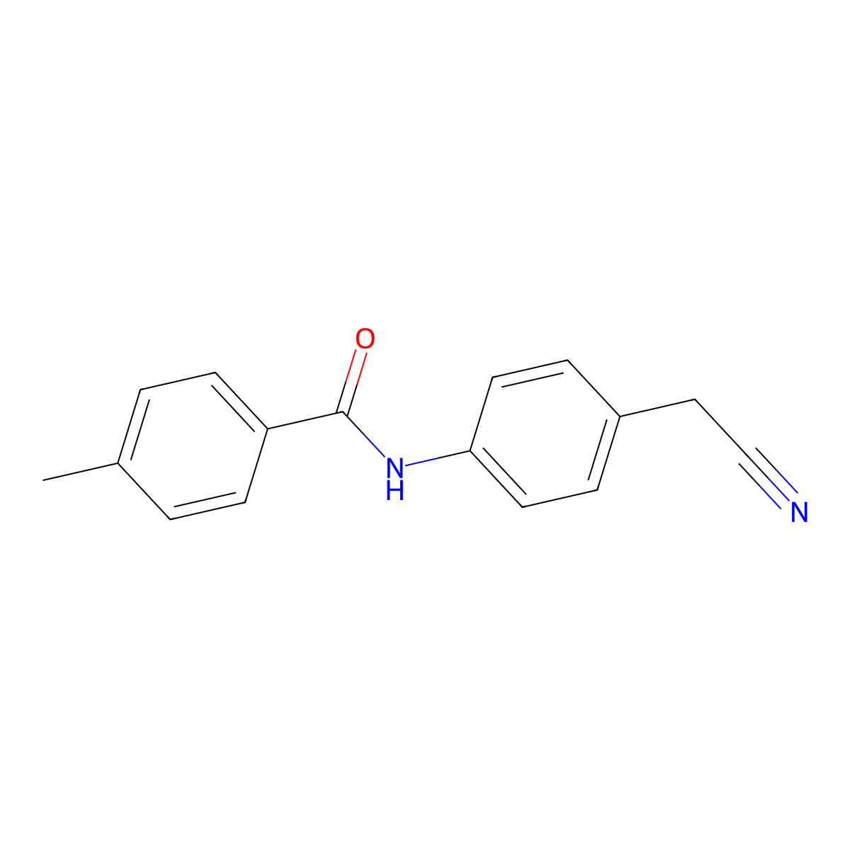 N-[4-(cyanomethyl)phenyl]-4-methylbenzamide molecular structure, CAS 524051-78-3