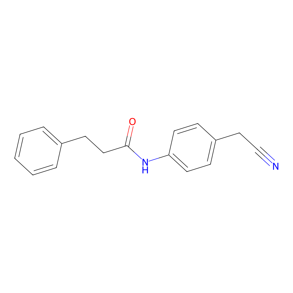 N-[4-(cyanomethyl)phenyl]-3-phenylpropanamide molecular structure, CAS 524051-91-0