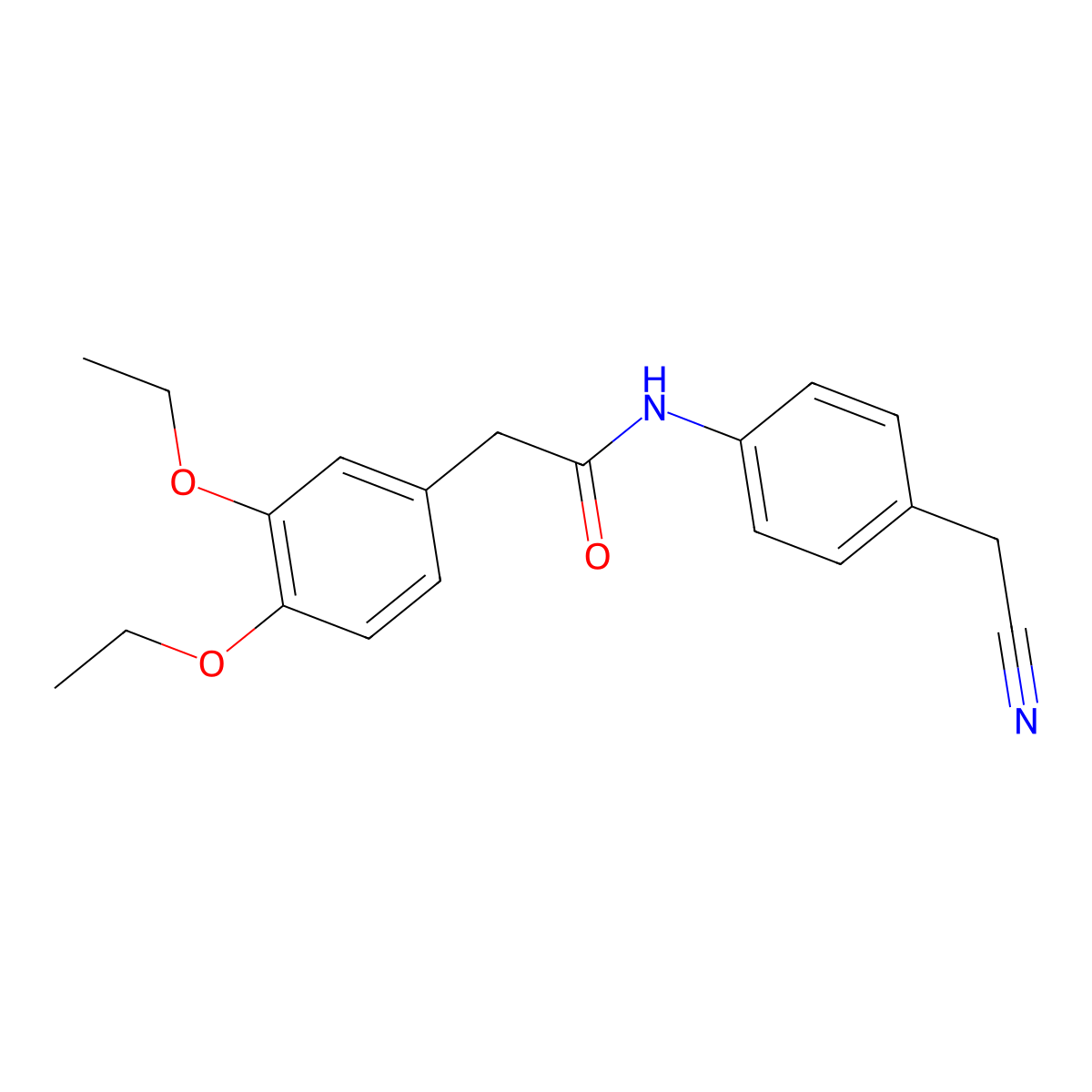 N-(4-(Cyanomethyl)phenyl)-2-(3,4-diethoxyphenyl)acetamide molecular structure, CAS 524052-05-9