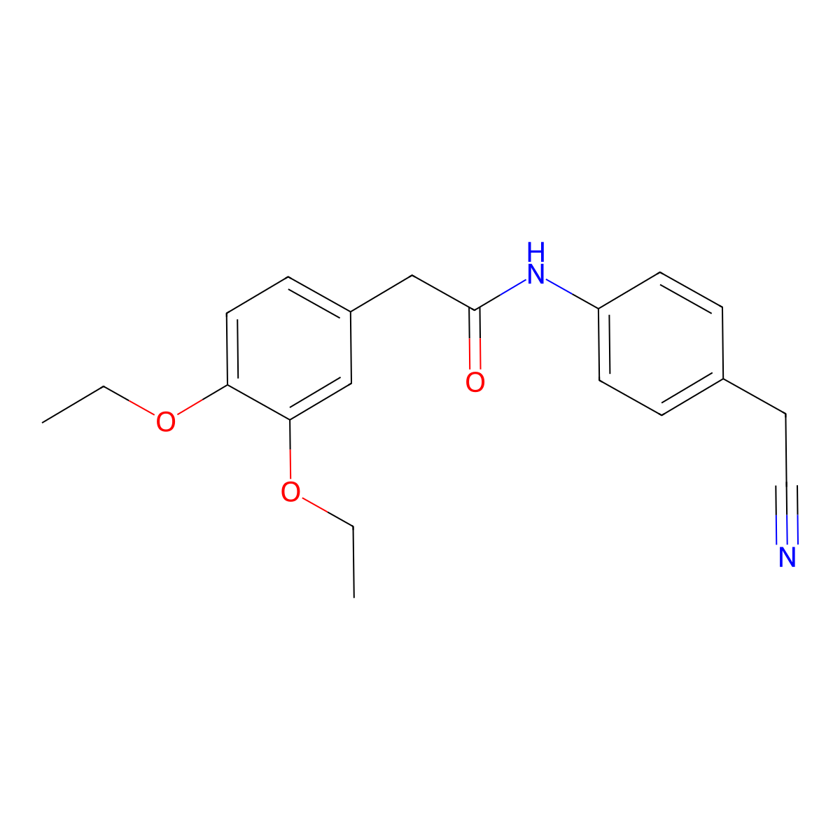 N-(4-(Cyanomethyl)phenyl)-2-(3,4-diethoxyphenyl)acetamide molecular structure, CAS 524052-05-9