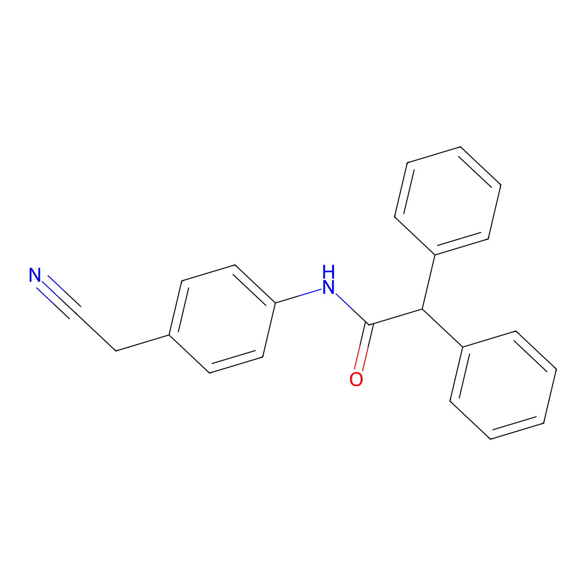 N-[4-(cyanomethyl)phenyl]-2,2-diphenylacetamide molecular structure, CAS 524052-12-8