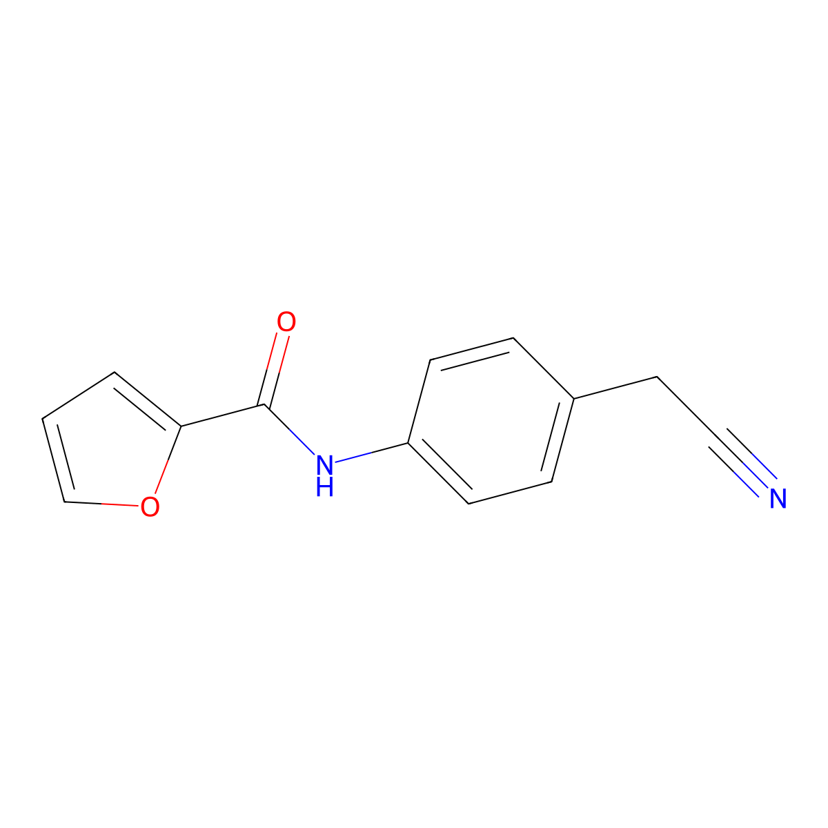 N-[4-(cyanomethyl)phenyl]furan-2-carboxamide molecular structure, CAS 524052-90-2