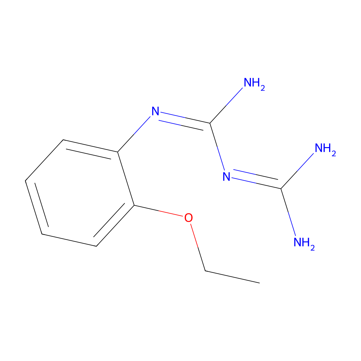 N-(2-ethoxyphenyl)imidodicarbonimidic diamide molecular structure, CAS 524055-68-3