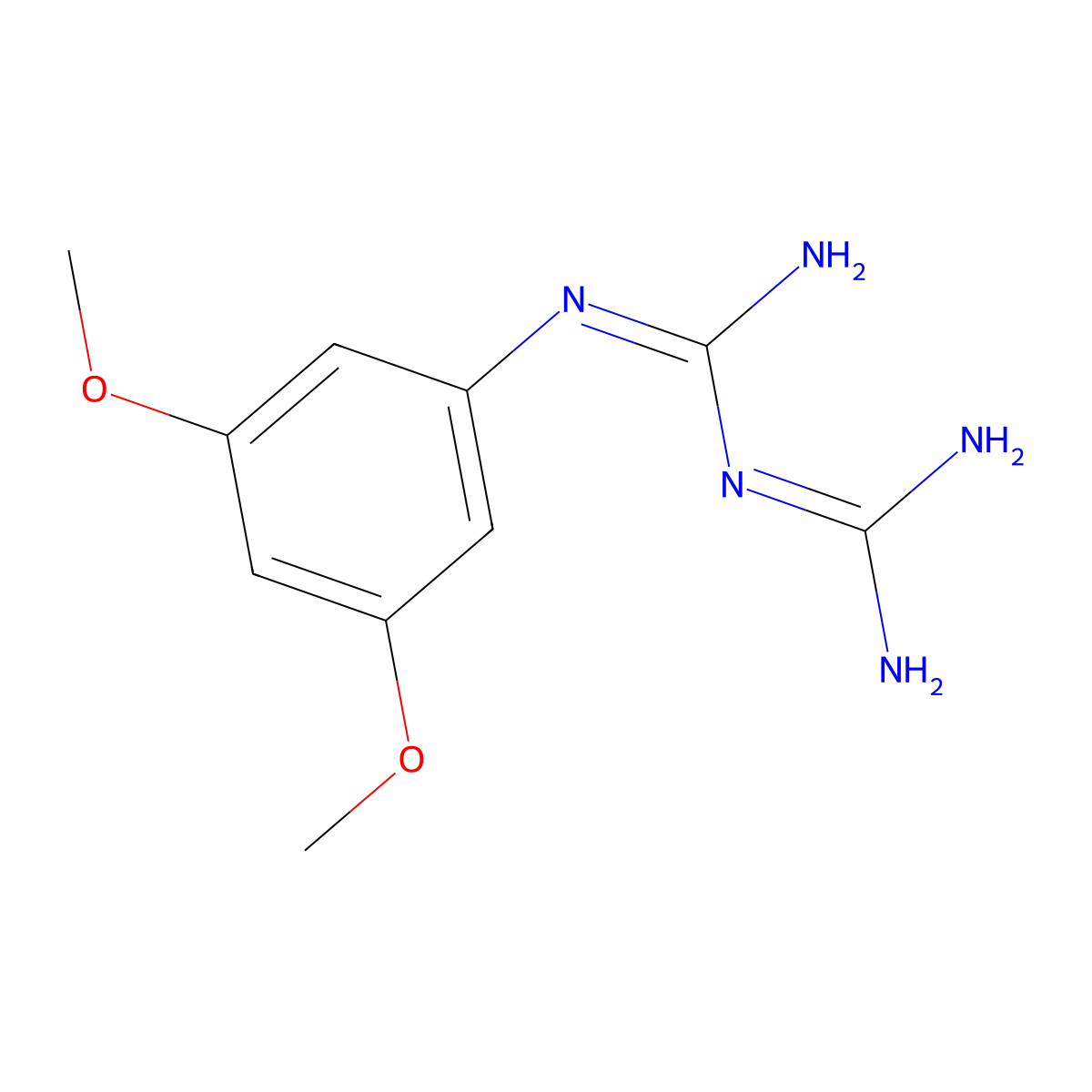 N-(3,5-dimethoxyphenyl)imidodicarbonimidic diamide molecular structure, CAS 524055-74-1