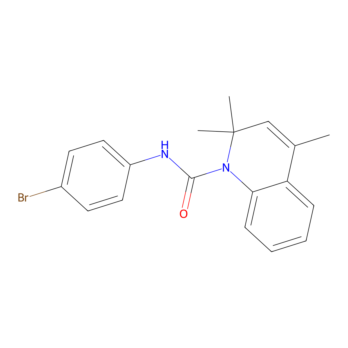 N-(4-bromophenyl)-2,2,4-trimethylquinoline-1(2H)-carboxamide molecular structure, CAS 524056-33-5