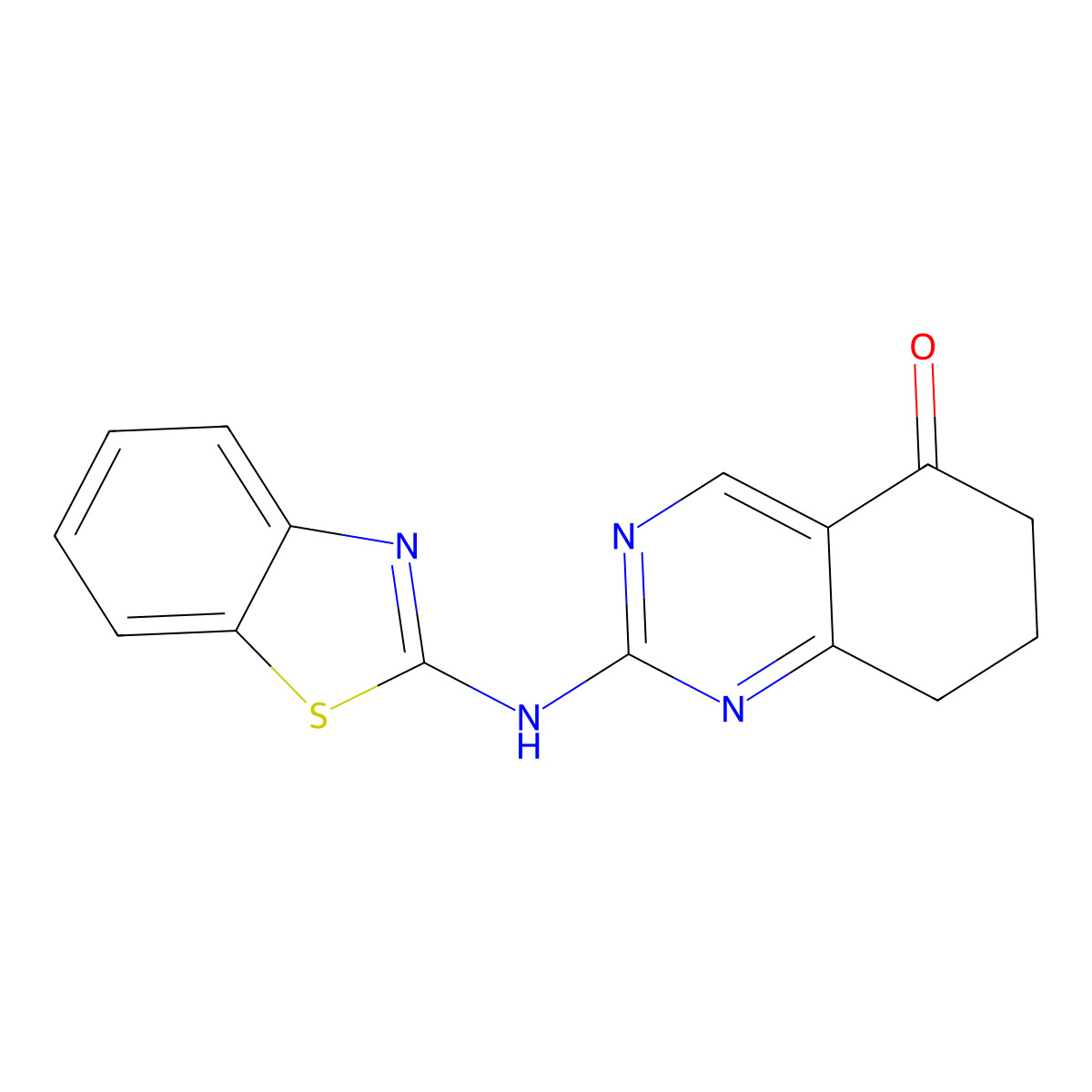 2-(Benzothiazol-2-ylamino)-6,7,8-trihydroquinazolin-5-one molecular structure, CAS 524057-15-6
