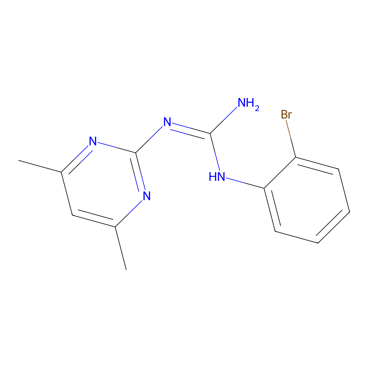1-(2-Bromophenyl)-3-(4,6-dimethylpyrimidin-2-yl)guanidine molecular structure, CAS 524057-23-6