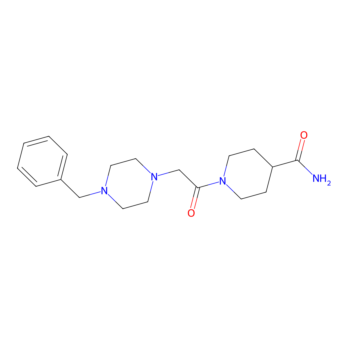 1-[(4-Benzylpiperazin-1-yl)acetyl]piperidine-4-carboxamide molecular structure, CAS 524057-80-5