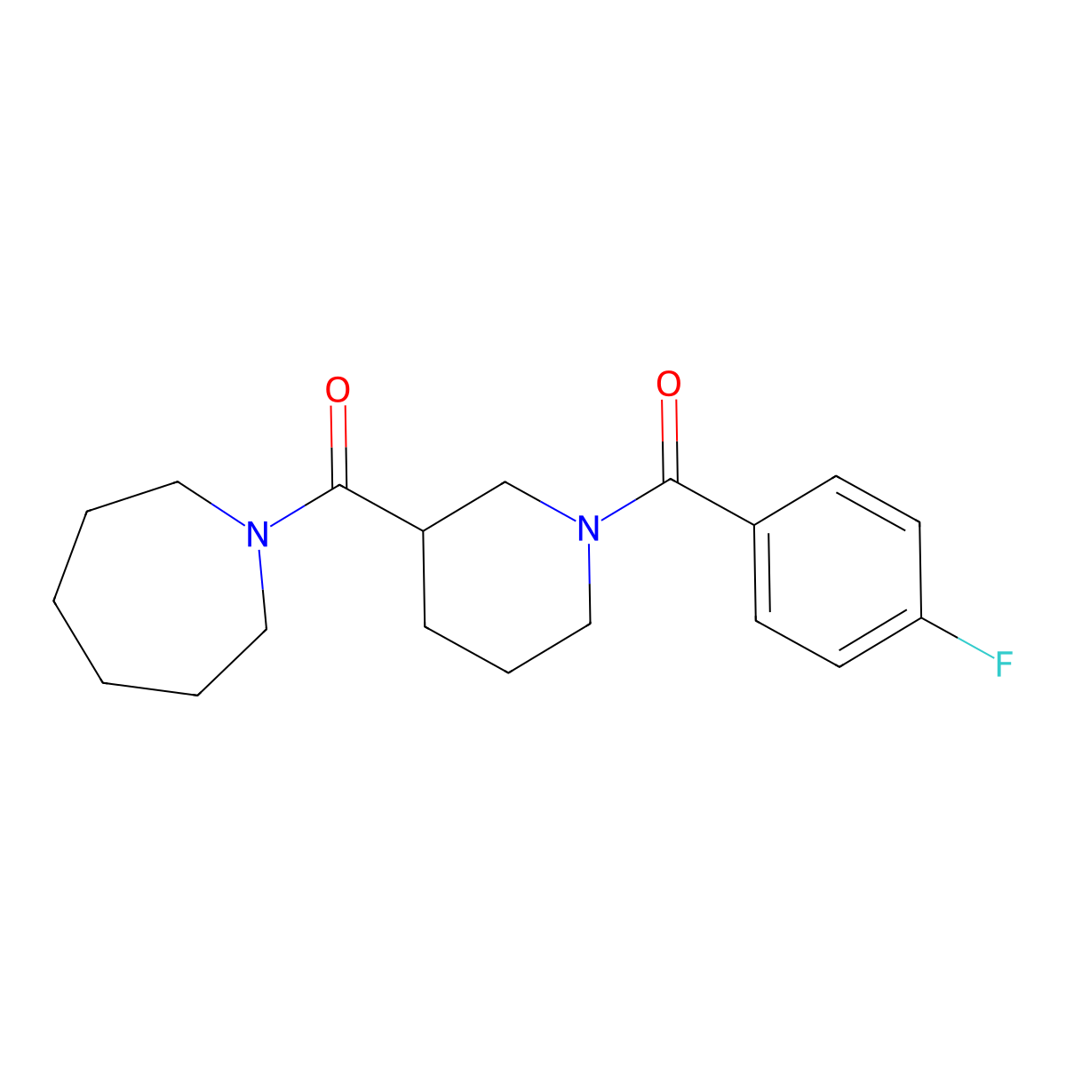 1-{[1-(4-Fluorobenzoyl)-3-piperidinyl]carbonyl}azepane molecular structure, CAS 524058-15-9