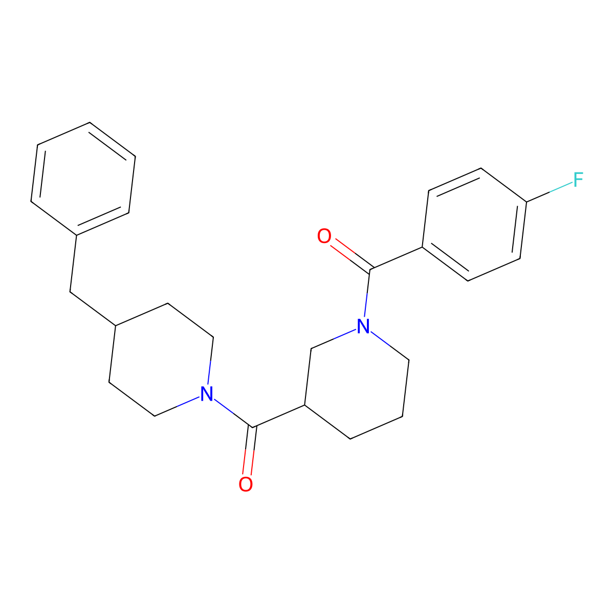 (4-Benzylpiperidin-1-yl)-[1-(4-fluorobenzoyl)piperidin-3-yl]methanone molecular structure, CAS 524058-17-1