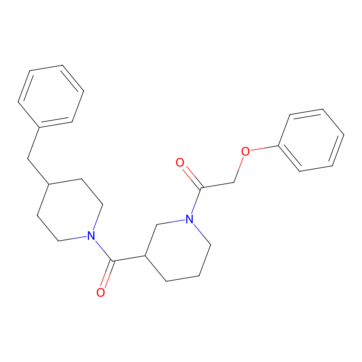 1-[3-(4-Benzylpiperidine-1-carbonyl)piperidin-1-yl]-2-phenoxyethanone molecular structure, CAS 524058-23-9