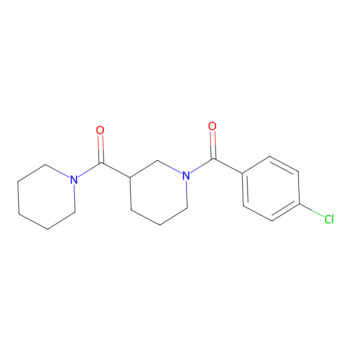 [1-(4-Chlorobenzoyl)piperidin-3-yl]-piperidin-1-ylmethanone molecular structure, CAS 524058-28-4