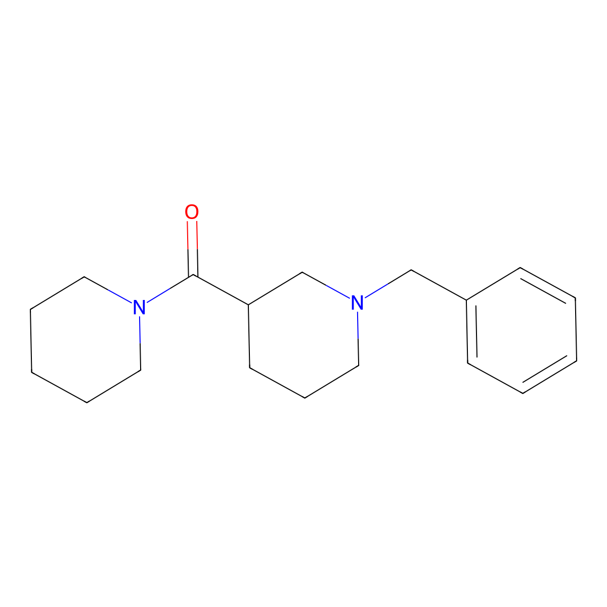 (1-Benzylpiperidin-3-yl)-piperidin-1-ylmethanone molecular structure, CAS 524058-58-0