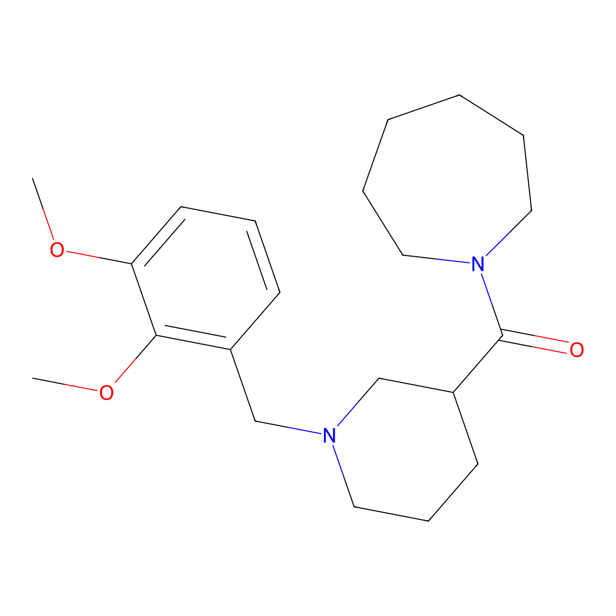 Azepan-1-yl-[1-[(2,3-dimethoxyphenyl)methyl]piperidin-3-yl]methanone molecular structure, CAS 524058-89-7