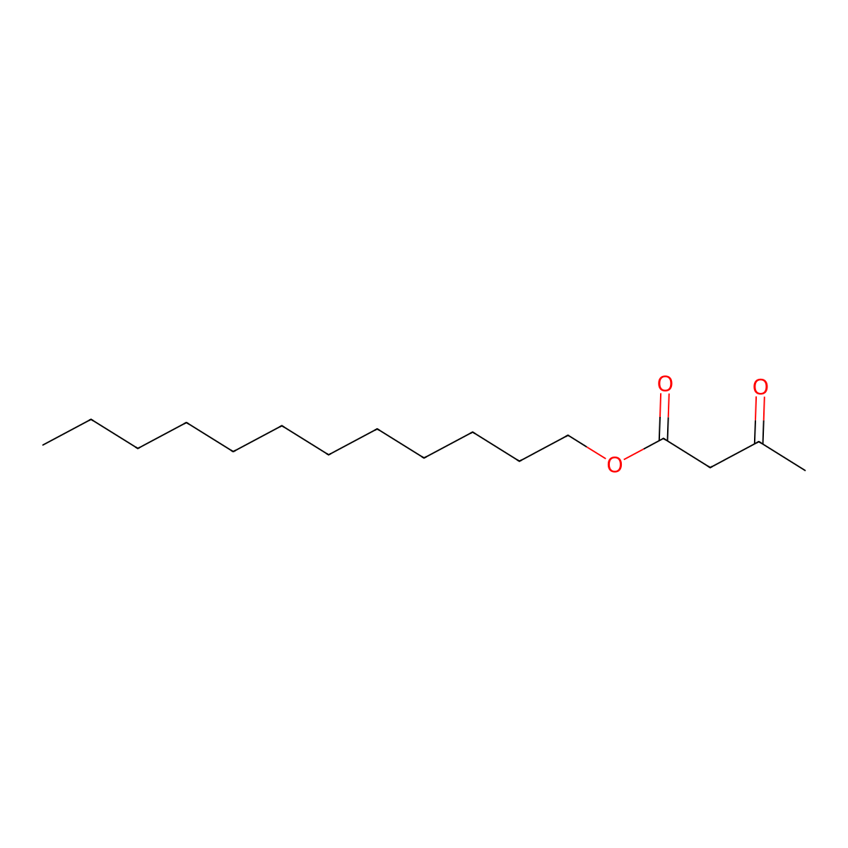 Lauryl acetoacetate molecular structure, CAS 52406-22-1