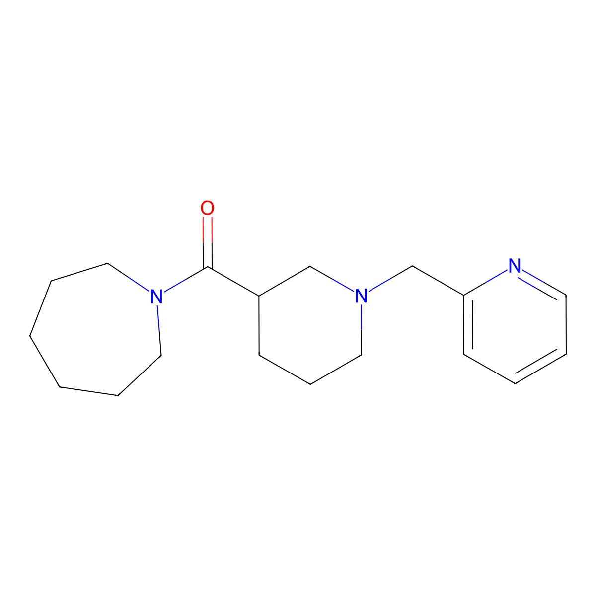 Azepan-1-yl-[1-(pyridin-2-ylmethyl)piperidin-3-yl]methanone molecular structure, CAS 524060-02-4