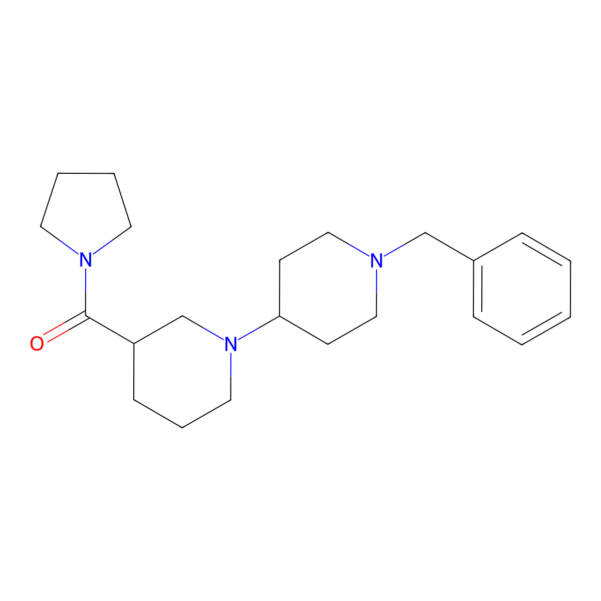 [1-(1-Benzylpiperidin-4-yl)piperidin-3-yl]-pyrrolidin-1-ylmethanone molecular structure, CAS 524060-25-1