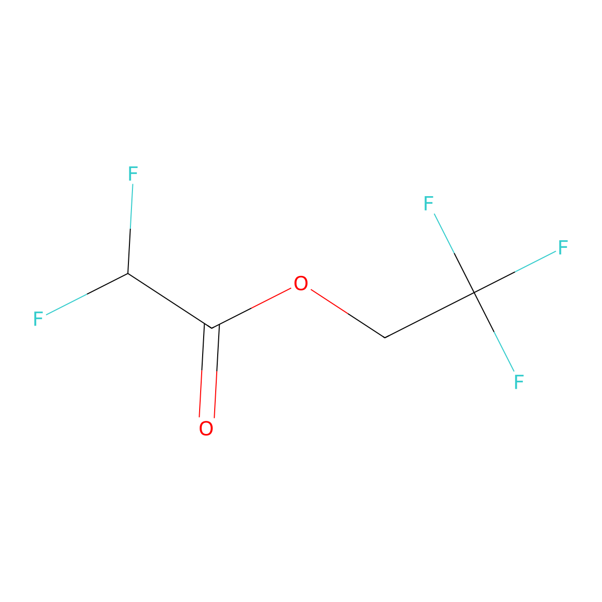 2,2,2-Trifluoroethyl difluoroacetate molecular structure, CAS 524060-65-9