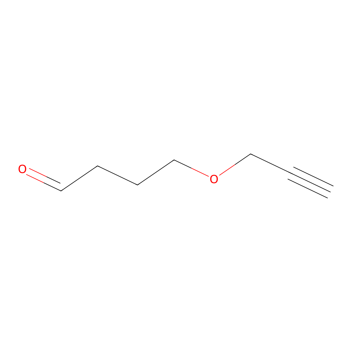 4-(Prop-2-yn-1-yloxy)butanal molecular structure, CAS 524067-81-0