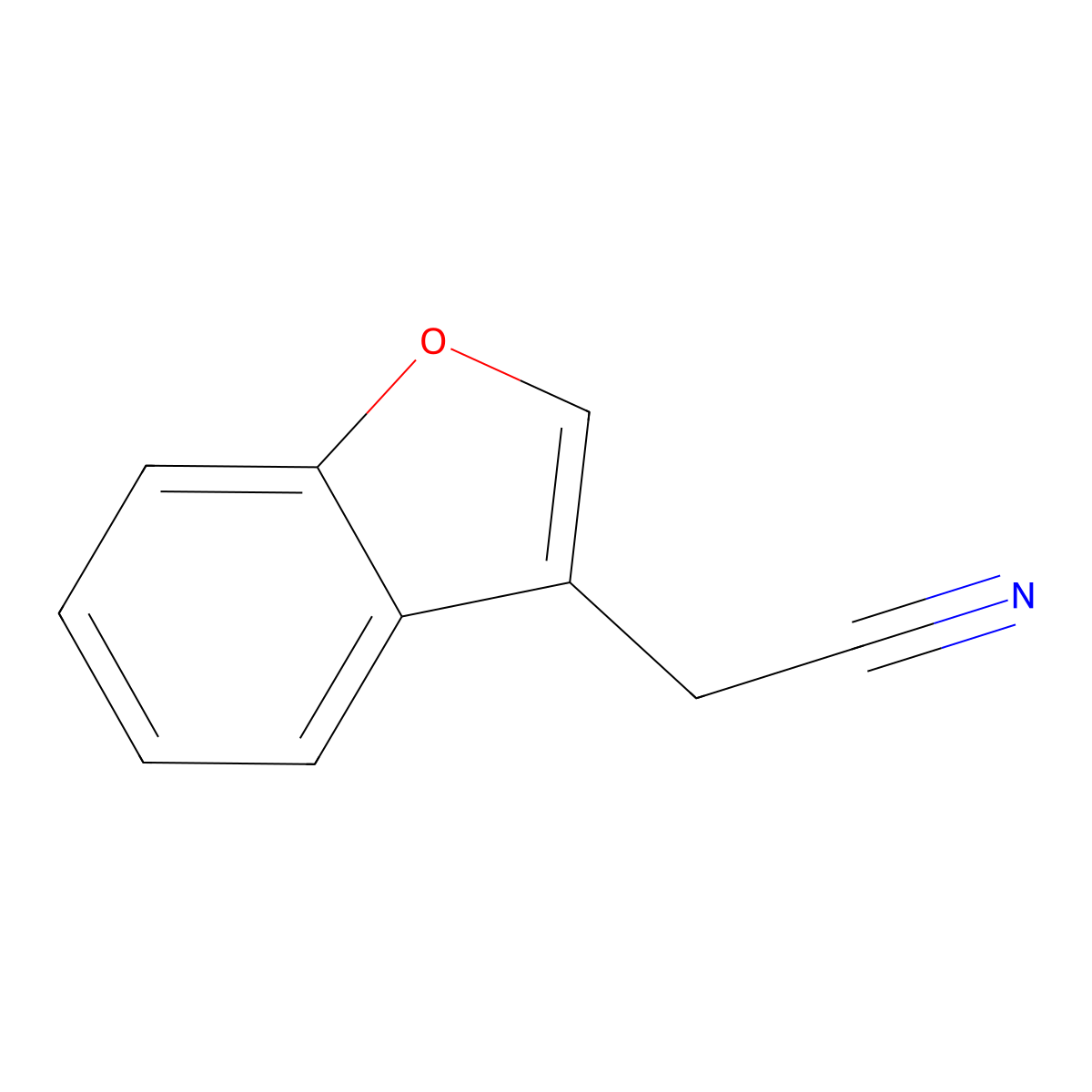Benzofuran-3-acetonitrile molecular structure, CAS 52407-43-9