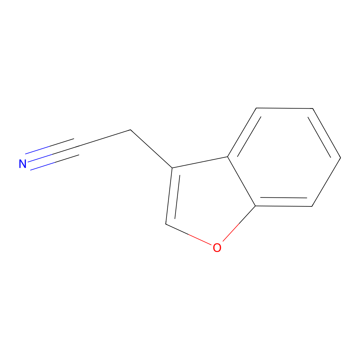 Benzofuran-3-acetonitrile molecular structure, CAS 52407-43-9