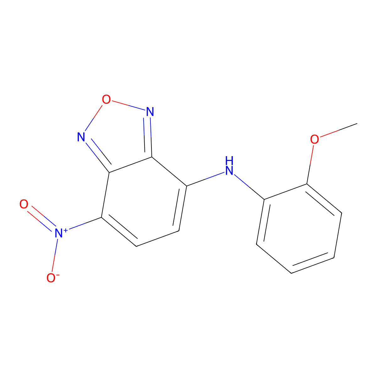 N-(2-Methoxyphenyl)-7-nitro-2,1,3-benzoxadiazol-4-amine molecular structure, CAS 5241-50-9